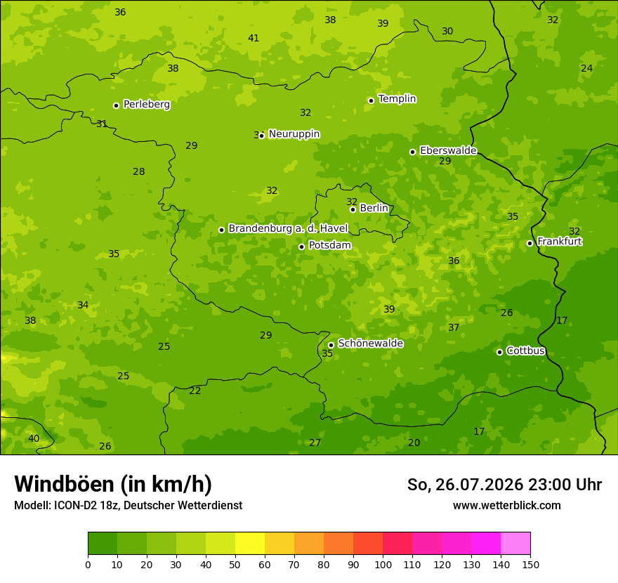 Maximale Windböen