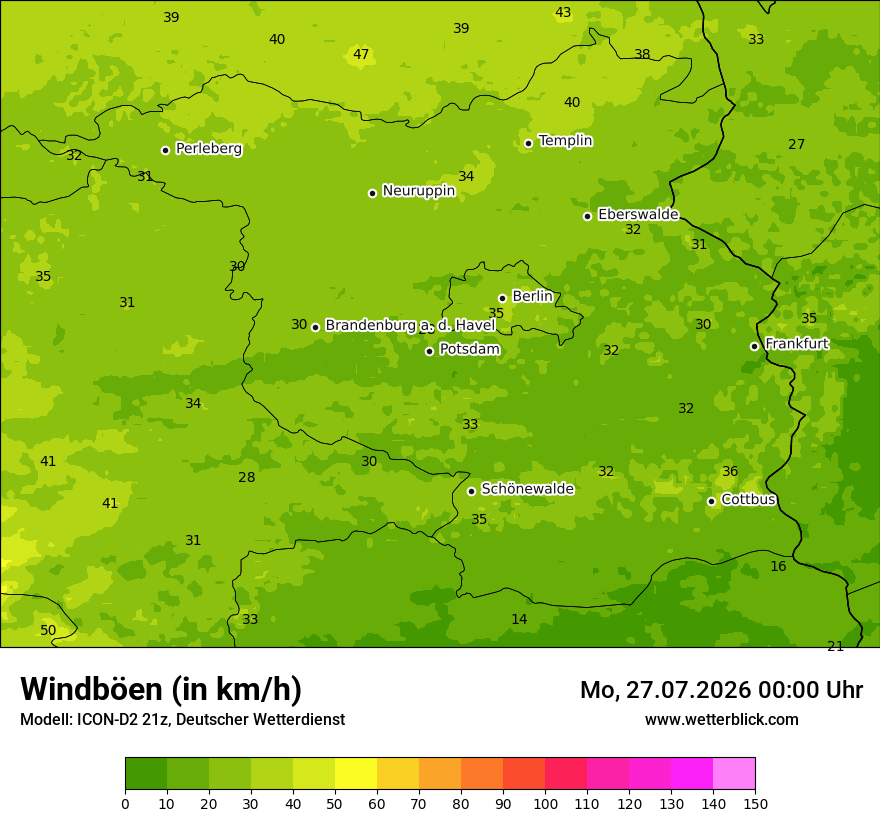Maximale Windböen