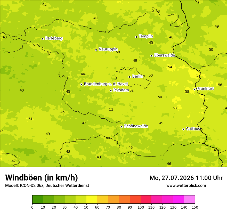 Maximale Windböen