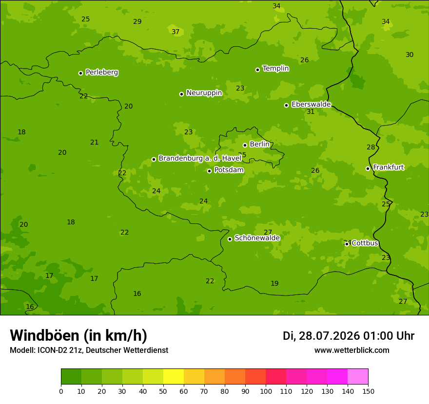 Maximale Windböen
