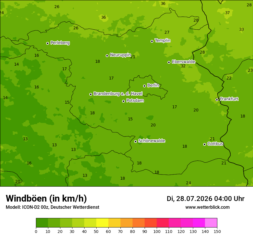 Maximale Windböen
