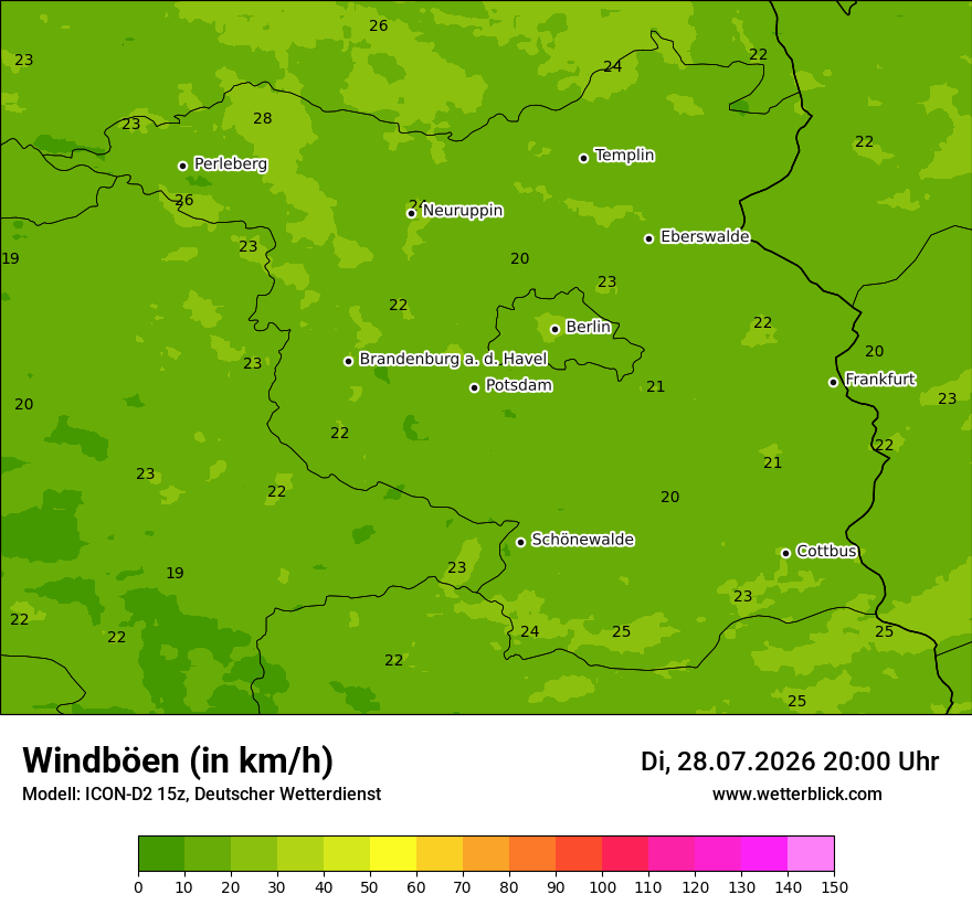 Maximale Windböen