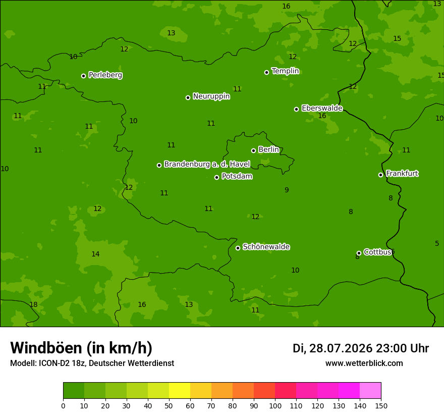 Maximale Windböen