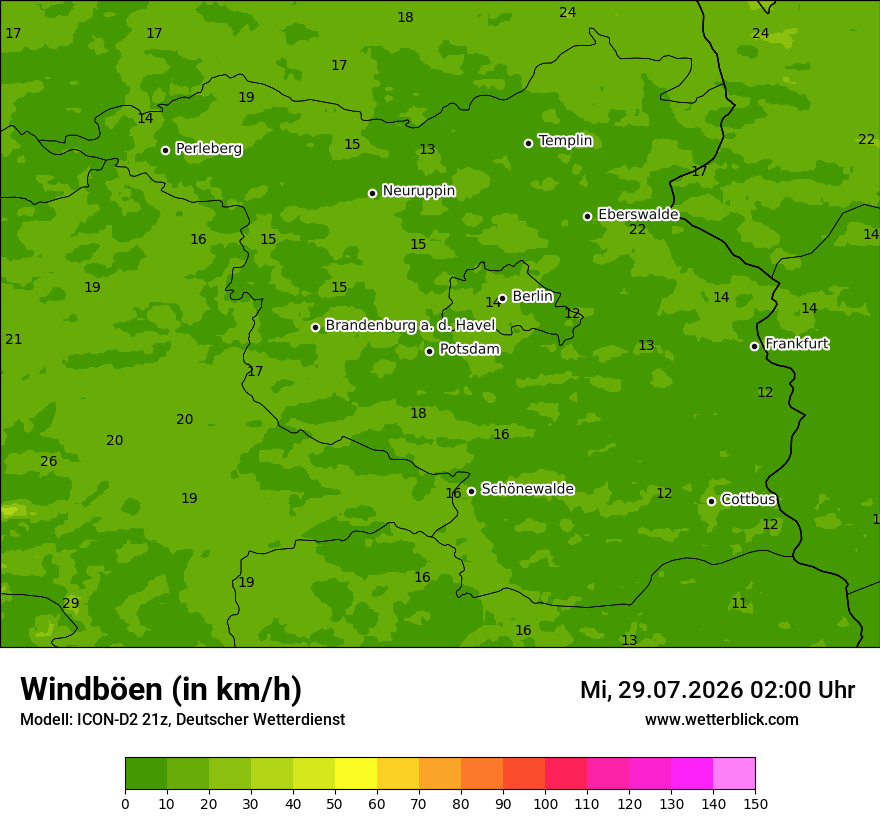 Maximale Windböen