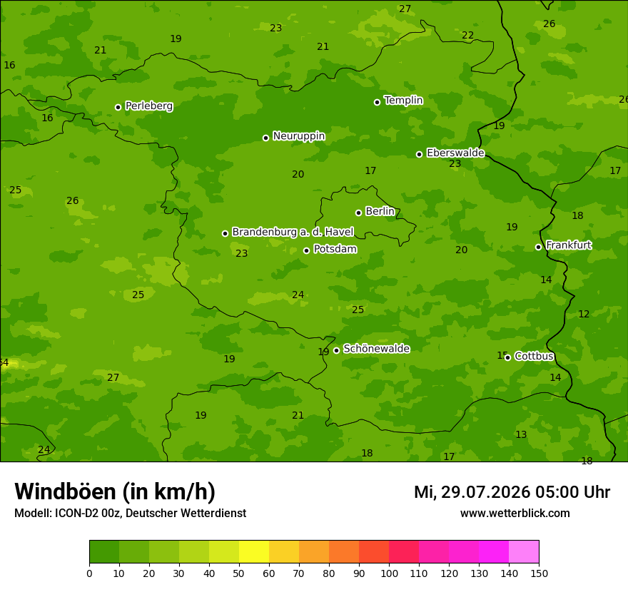 Maximale Windböen