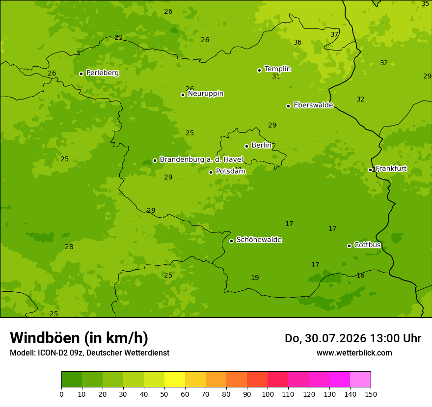 Maximale Windböen