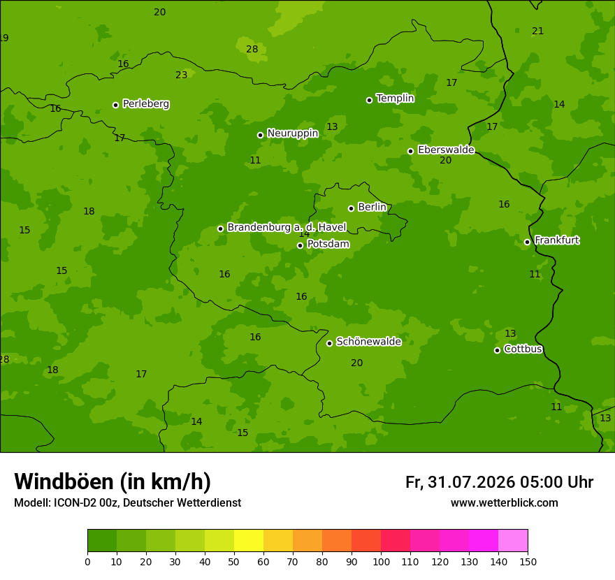Maximale Windböen