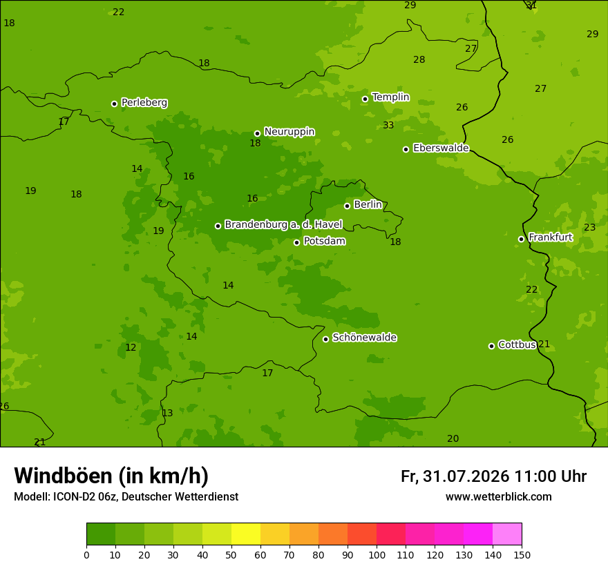 Maximale Windböen