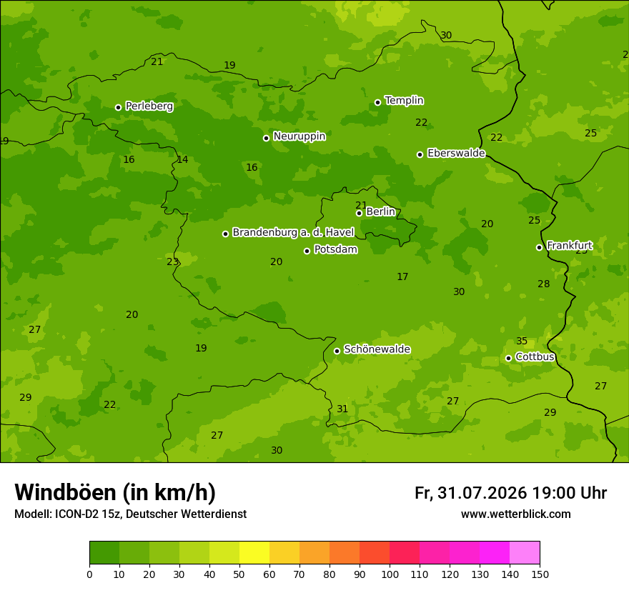 Maximale Windböen