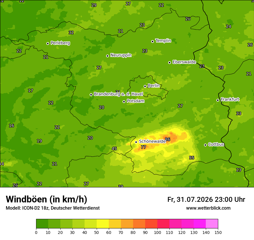 Maximale Windböen