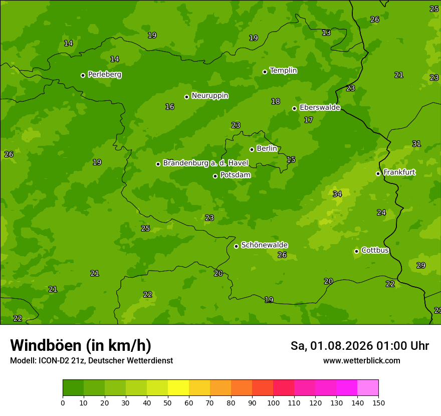 Maximale Windböen