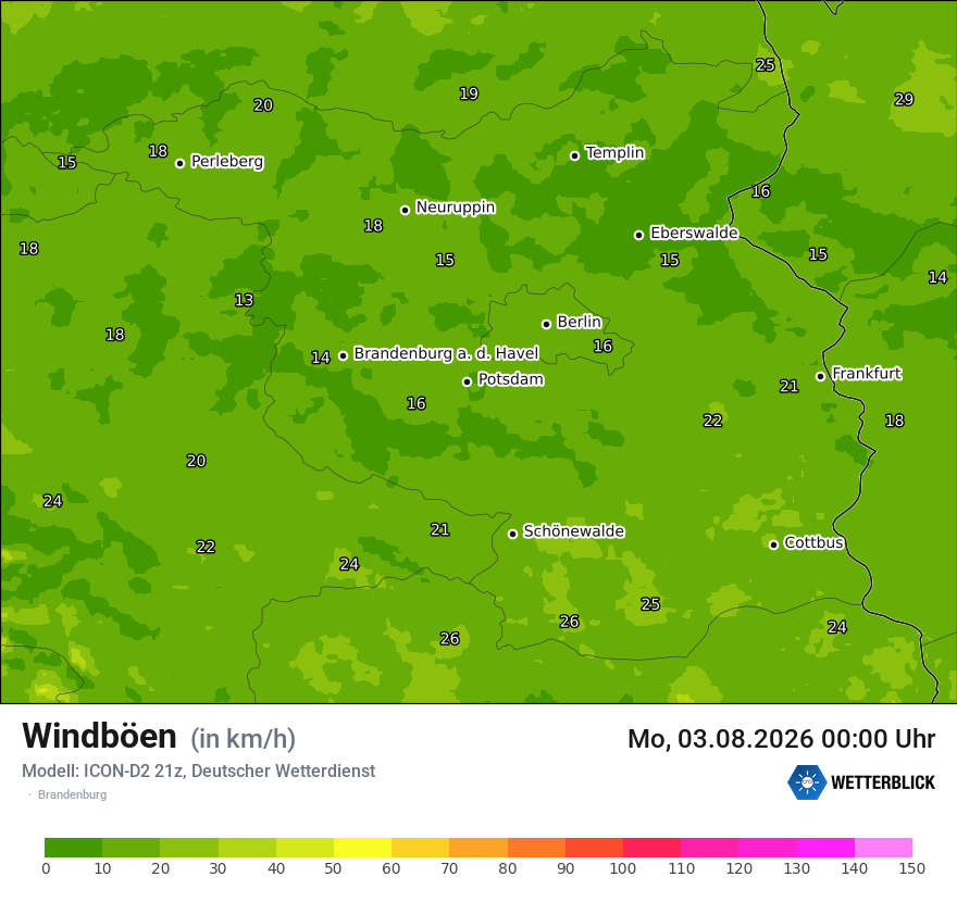 Maximale Windböen