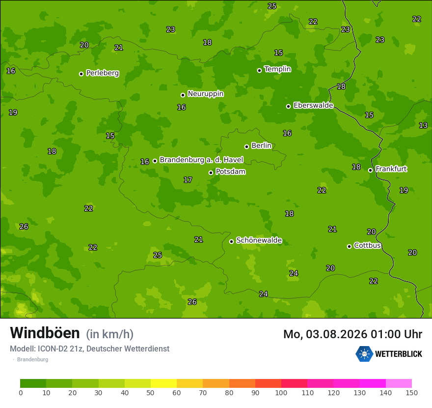 Maximale Windböen