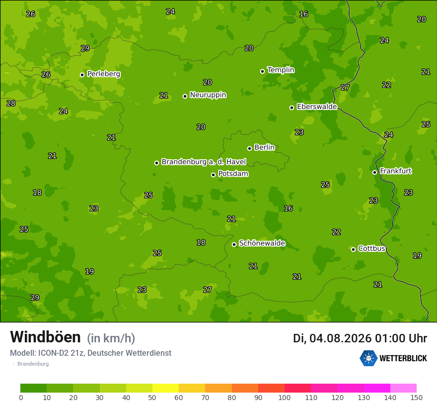 Maximale Windböen