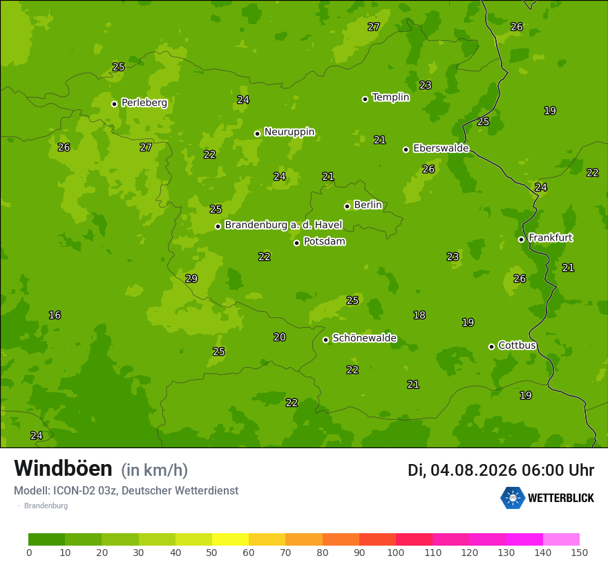 Maximale Windböen