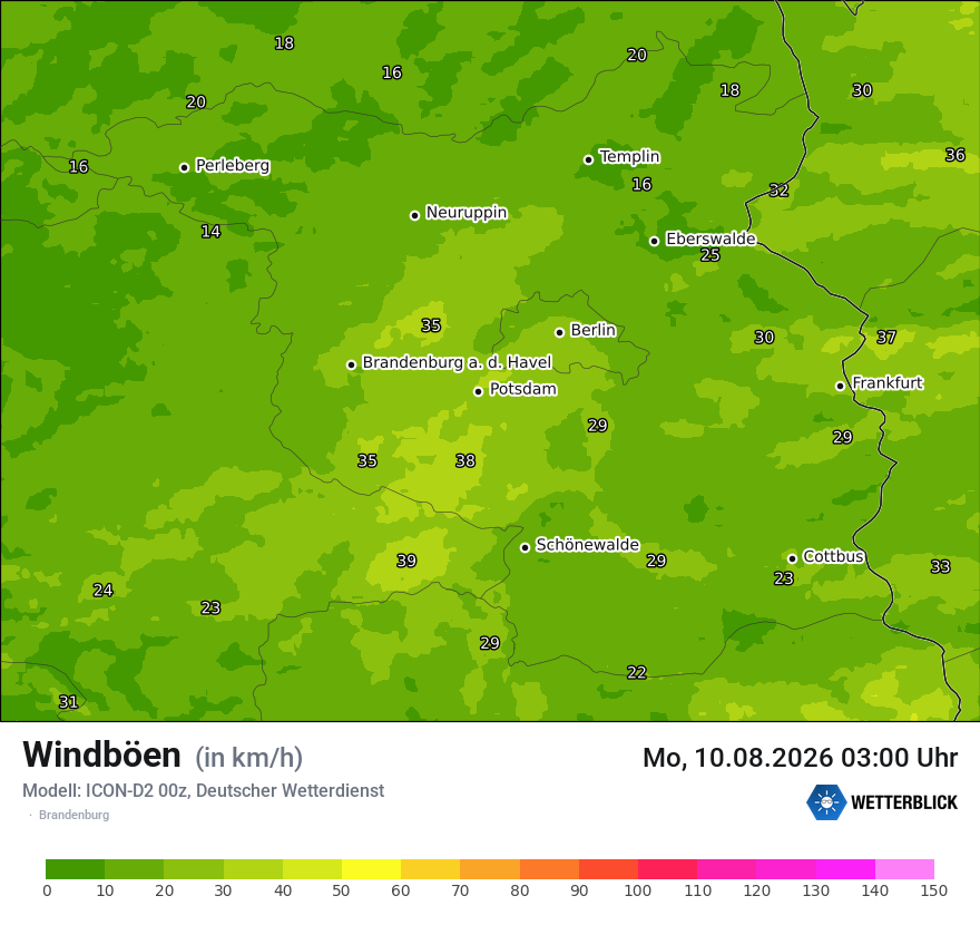 Maximale Windböen