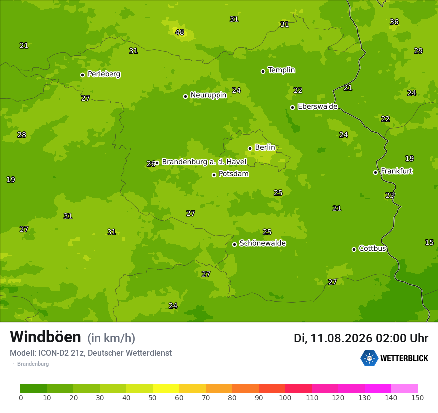 Maximale Windböen