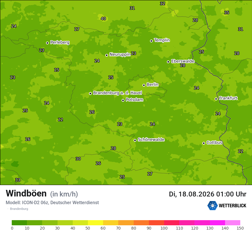 Maximale Windböen