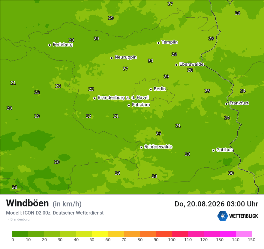 Maximale Windböen