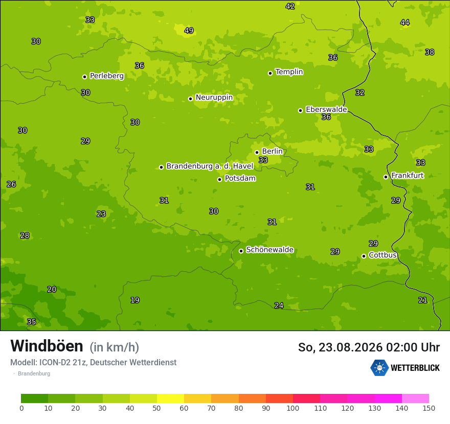 Maximale Windböen