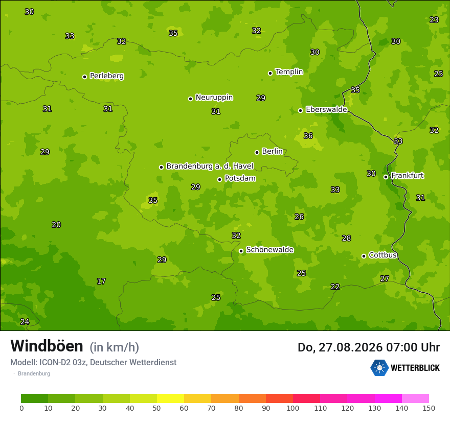 Maximale Windböen
