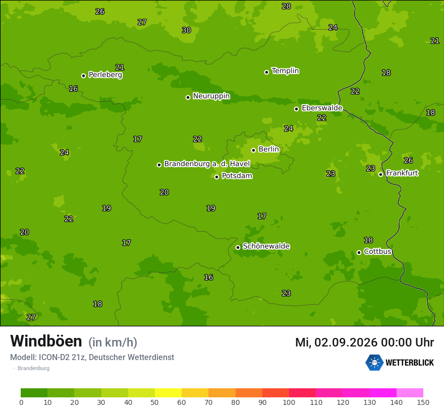 Maximale Windböen