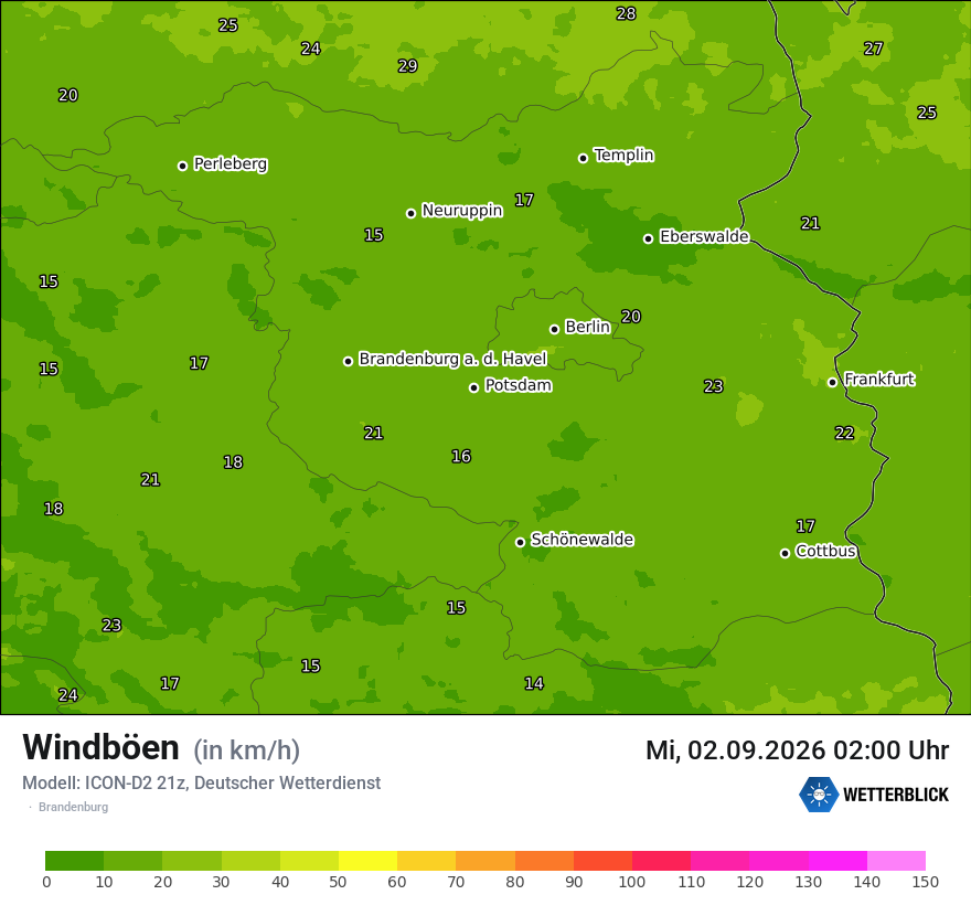 Maximale Windböen