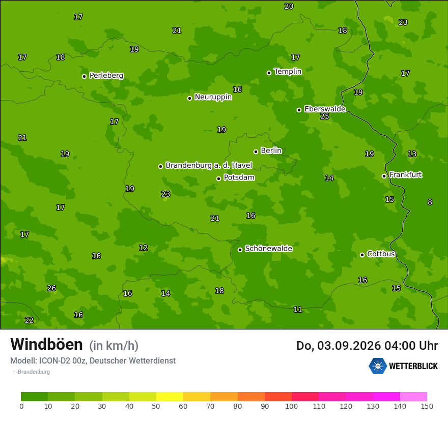 Maximale Windböen