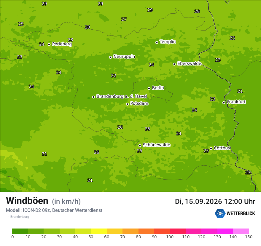 Maximale Windböen
