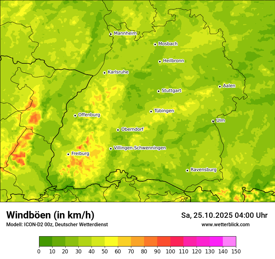 Modellkarten Windgeschwindigkeit Modellkarten Windgeschwindigkeit
