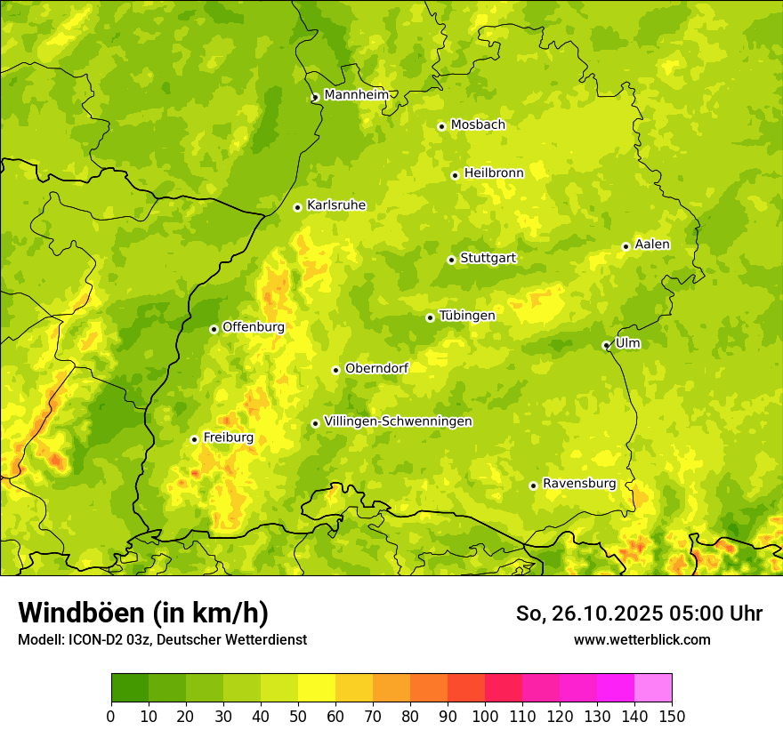 Modellkarten Windgeschwindigkeit Modellkarten Windgeschwindigkeit