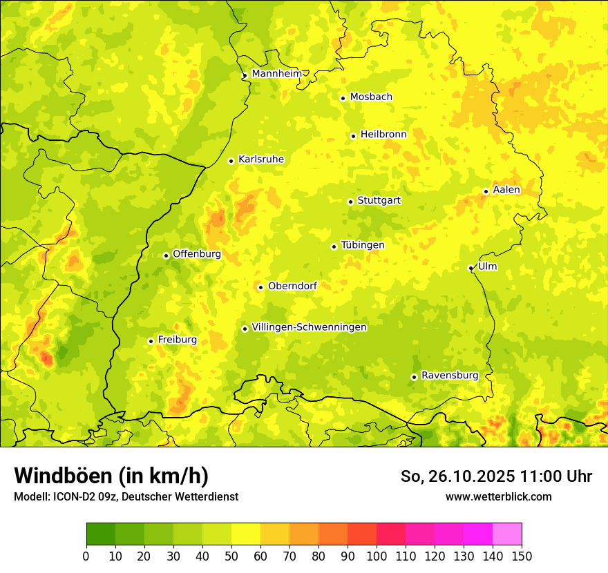 Modellkarten Windgeschwindigkeit Modellkarten Windgeschwindigkeit