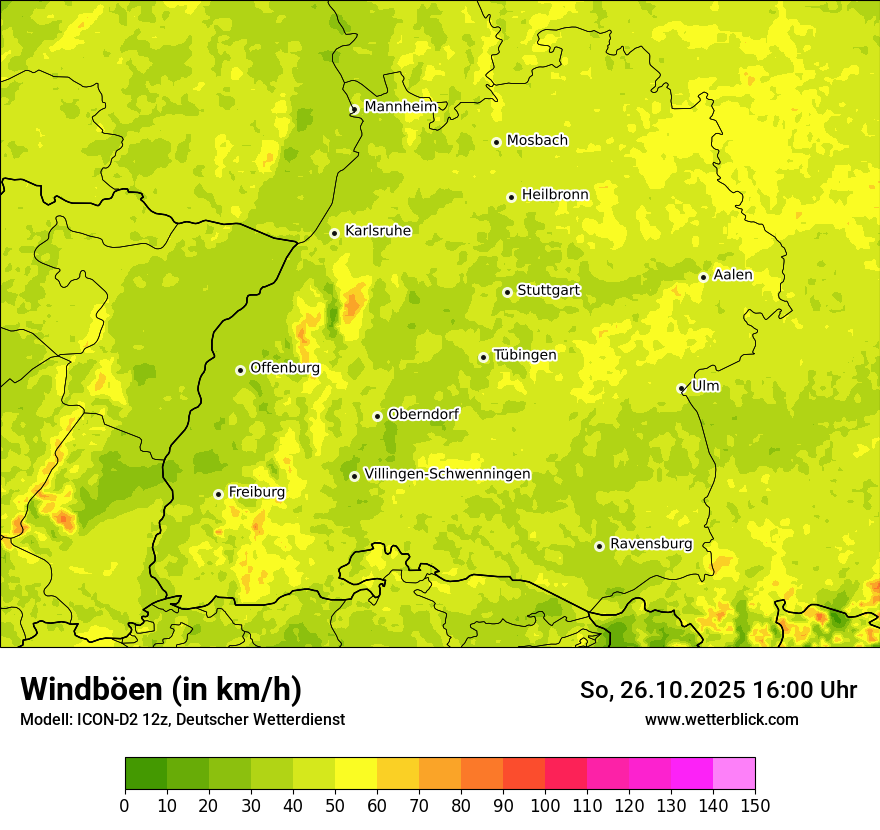 Modellkarten Windgeschwindigkeit Modellkarten Windgeschwindigkeit