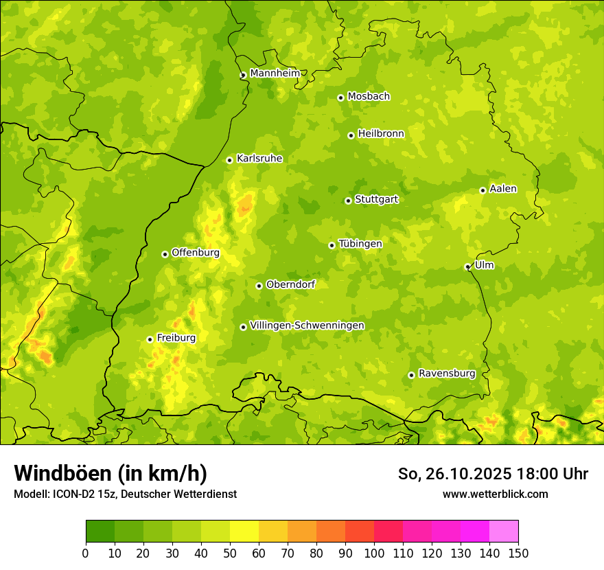 Modellkarten Windgeschwindigkeit Modellkarten Windgeschwindigkeit