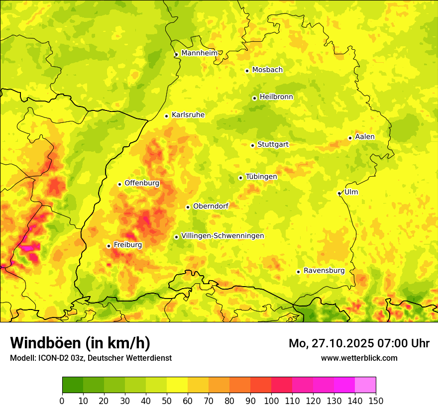 Modellkarten Windgeschwindigkeit Modellkarten Windgeschwindigkeit