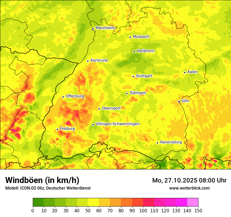 Modellkarten Windgeschwindigkeit Modellkarten Windgeschwindigkeit