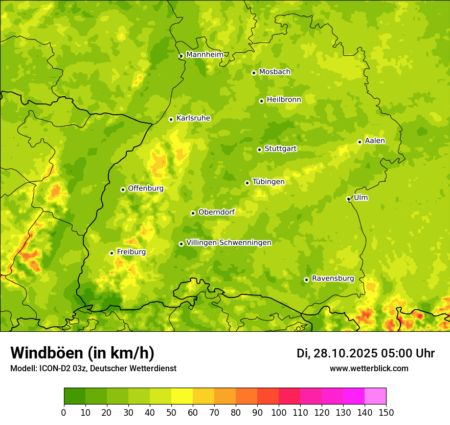 Modellkarten Windgeschwindigkeit Modellkarten Windgeschwindigkeit