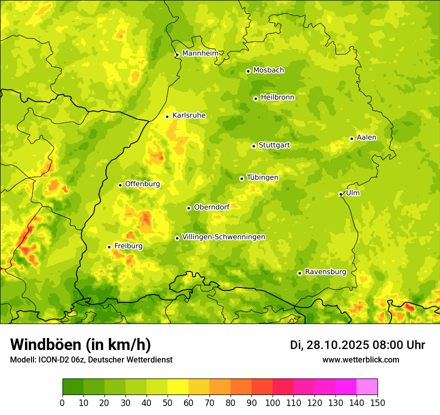 Modellkarten Windgeschwindigkeit Modellkarten Windgeschwindigkeit