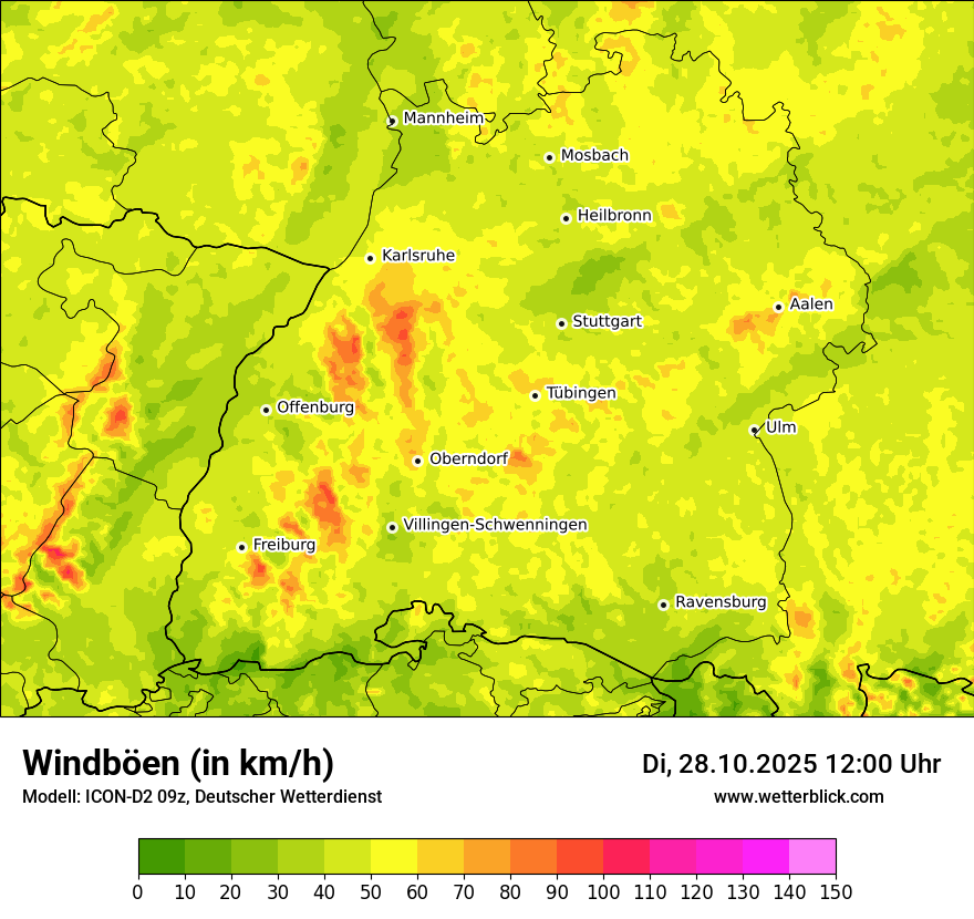 Modellkarten Windgeschwindigkeit Modellkarten Windgeschwindigkeit
