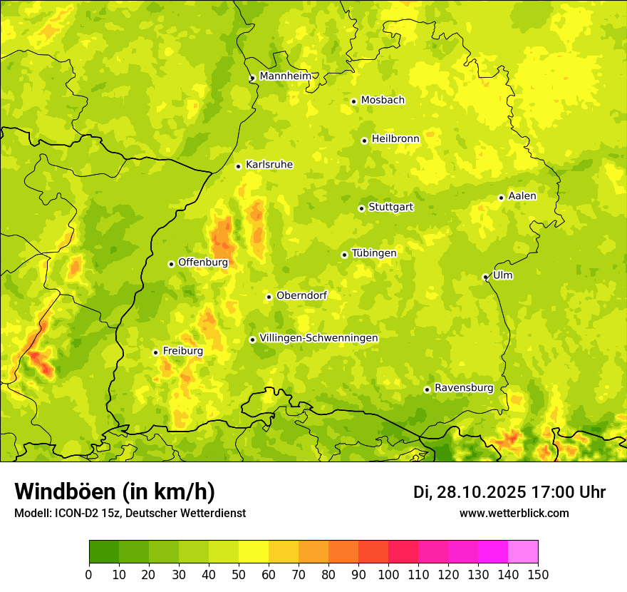Modellkarten Windgeschwindigkeit Modellkarten Windgeschwindigkeit