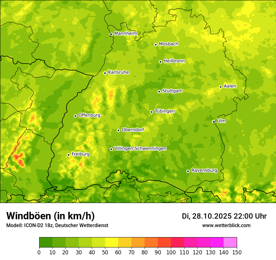 Modellkarten Windgeschwindigkeit Modellkarten Windgeschwindigkeit