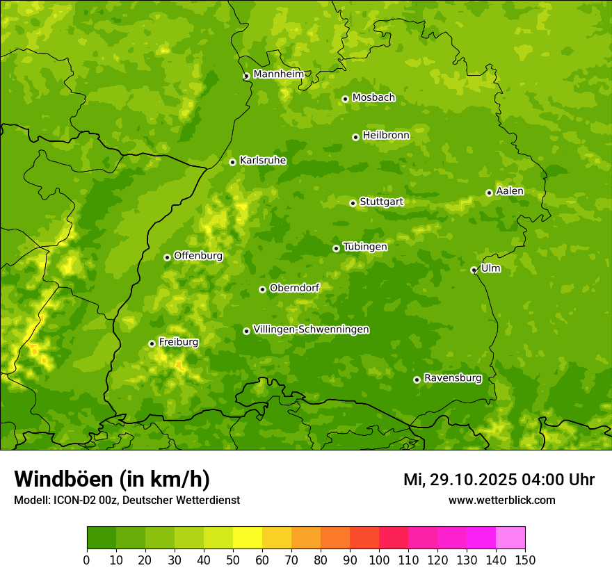 Modellkarten Windgeschwindigkeit Modellkarten Windgeschwindigkeit