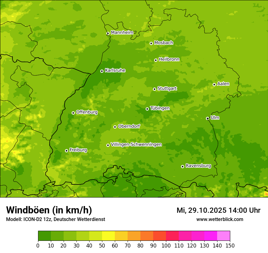 Modellkarten Windgeschwindigkeit Modellkarten Windgeschwindigkeit