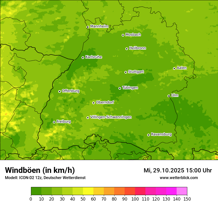Modellkarten Windgeschwindigkeit Modellkarten Windgeschwindigkeit