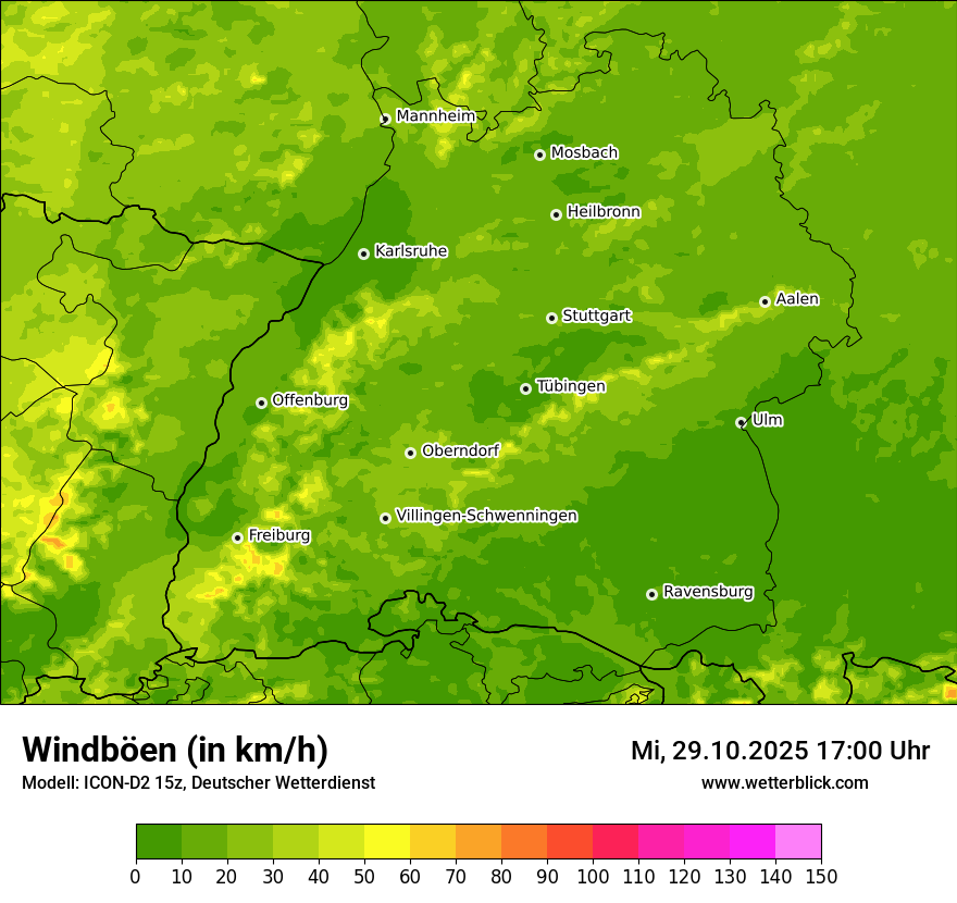 Modellkarten Windgeschwindigkeit Modellkarten Windgeschwindigkeit