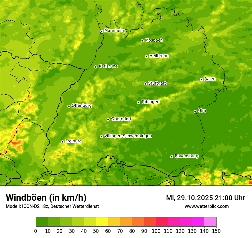 Modellkarten Windgeschwindigkeit Modellkarten Windgeschwindigkeit
