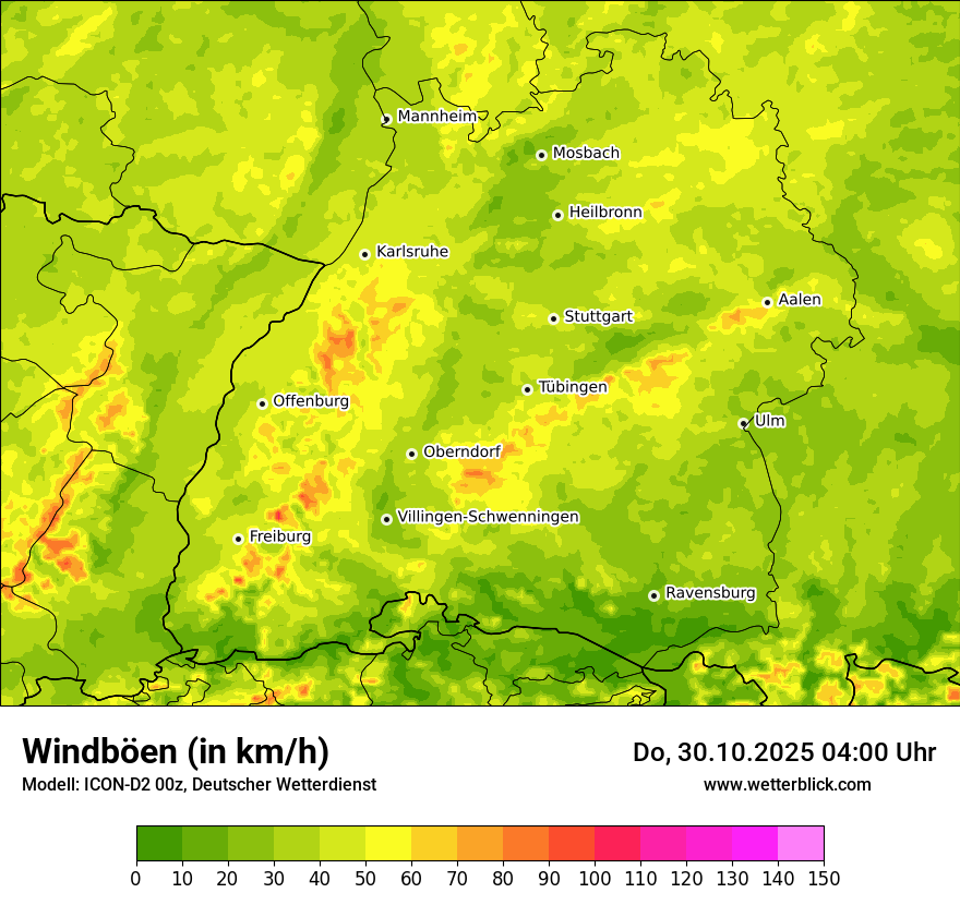 Modellkarten Windgeschwindigkeit Modellkarten Windgeschwindigkeit