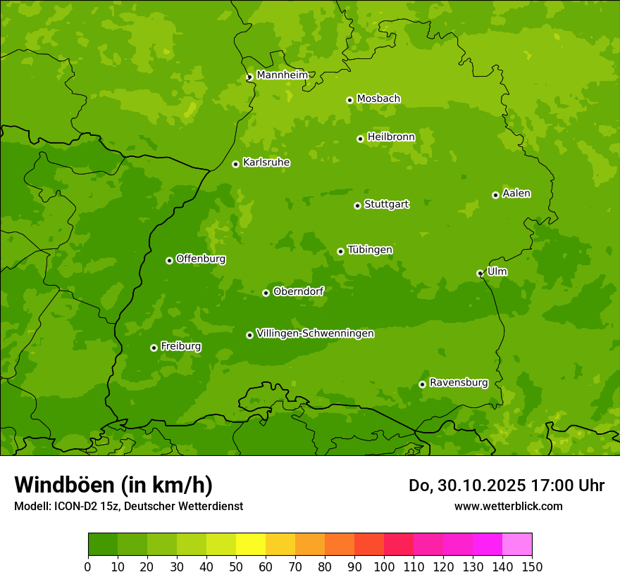 Modellkarten Windgeschwindigkeit Modellkarten Windgeschwindigkeit