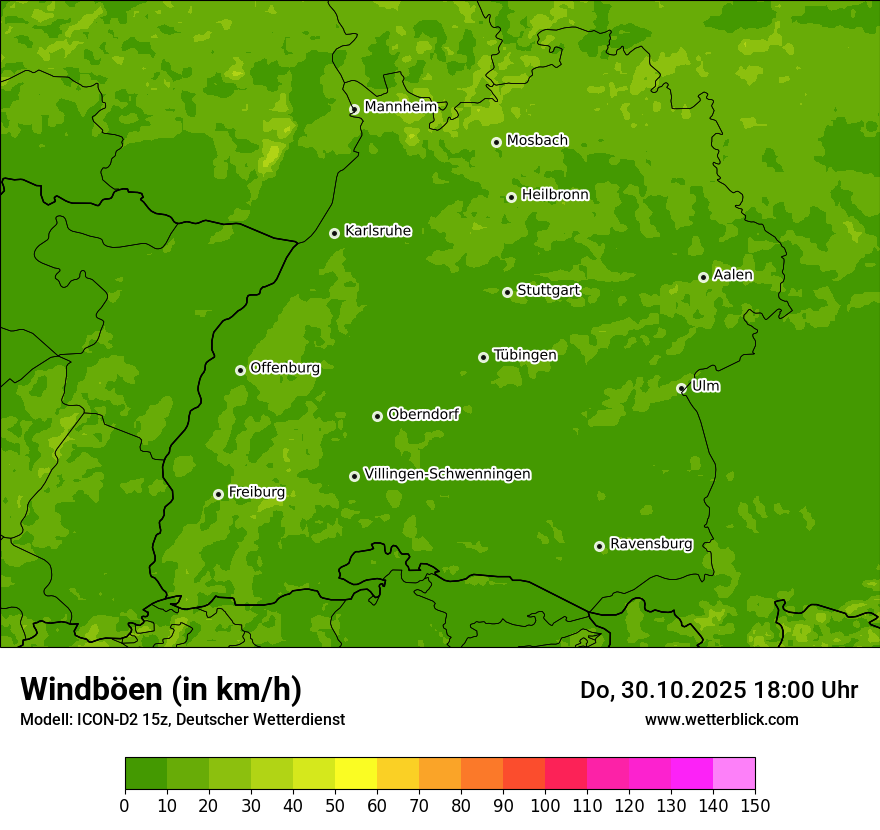 Modellkarten Windgeschwindigkeit Modellkarten Windgeschwindigkeit