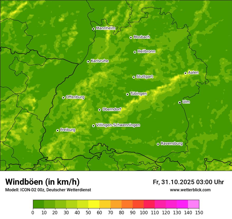 Modellkarten Windgeschwindigkeit Modellkarten Windgeschwindigkeit